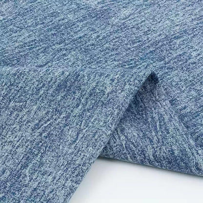 Denim Fabric - Thickened Rubbed White Washed Material for Jeans & Jackets by the Yard