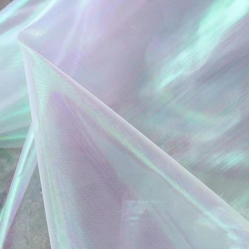 Iridescent Holographic Gauze Fabric, 150 cm Wide