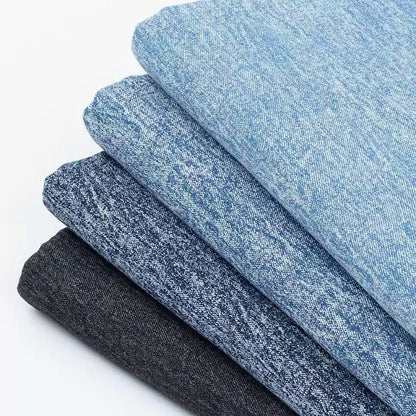 Denim Fabric - Thickened Rubbed White Washed Material for Jeans & Jackets by the Yard