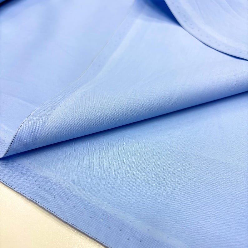 Light Blue Cotton Poplin, for Shirts & Dresses