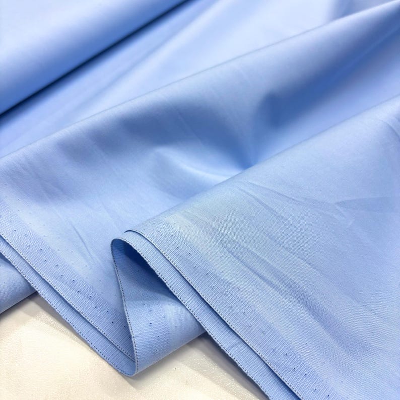 Light Blue Cotton Poplin, for Shirts & Dresses - Light Blue