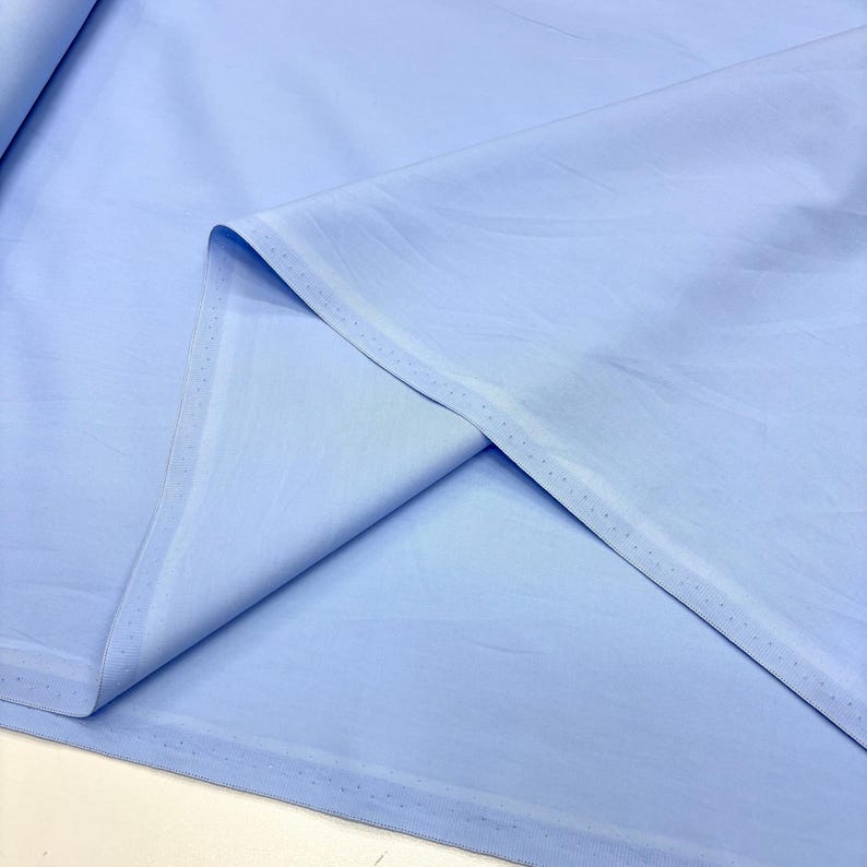 Light Blue Cotton Poplin, for Shirts & Dresses