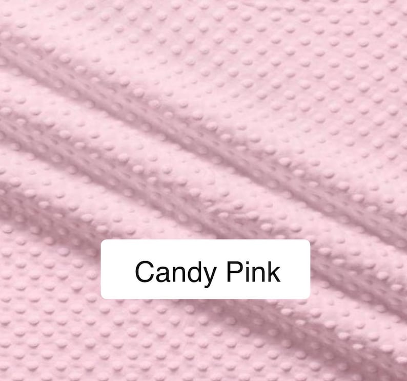 Dimple Dot Minky - Coral