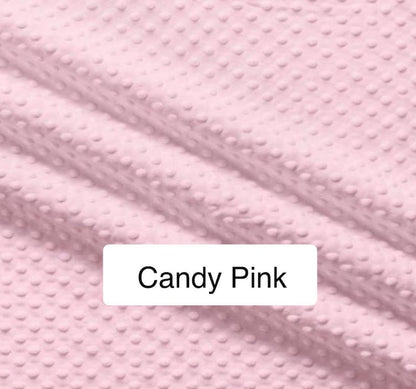 Dimple Dot Minky - Coral