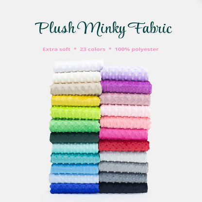 Minky Dot Fabric - Pure White