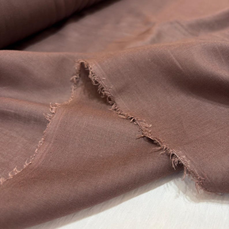 Brown Cotton Lawn Fabric, for Shirts & Dresses - Brown