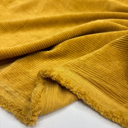 Mustard Corduroy Fabric, Cotton for Dresses & Home Decor