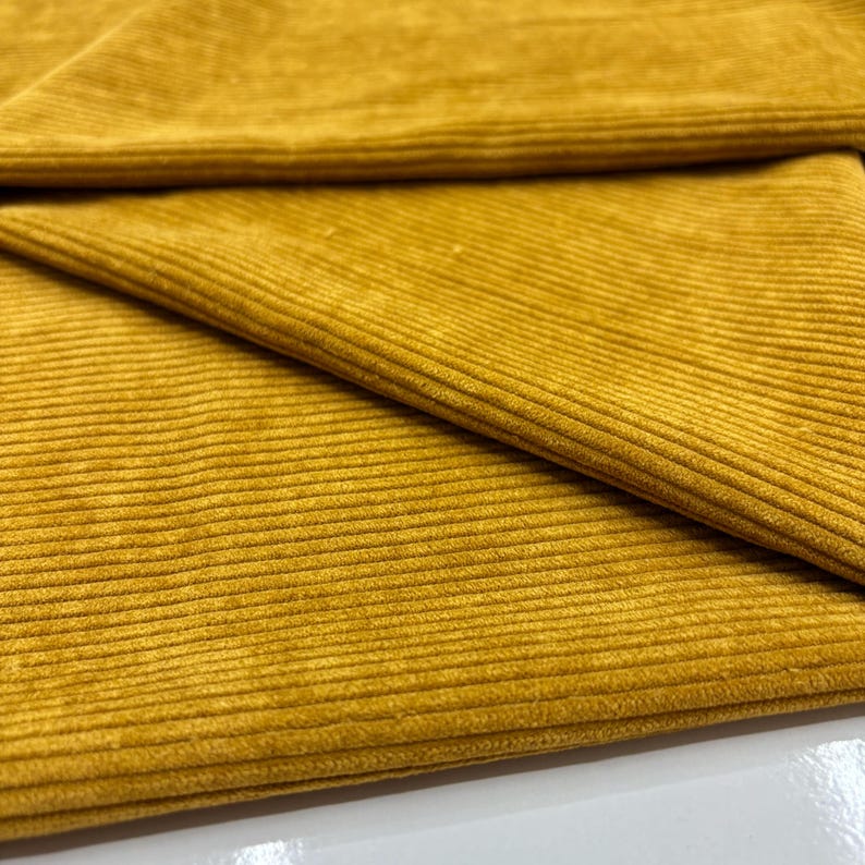 Mustard Corduroy Fabric, Cotton for Dresses & Home Decor