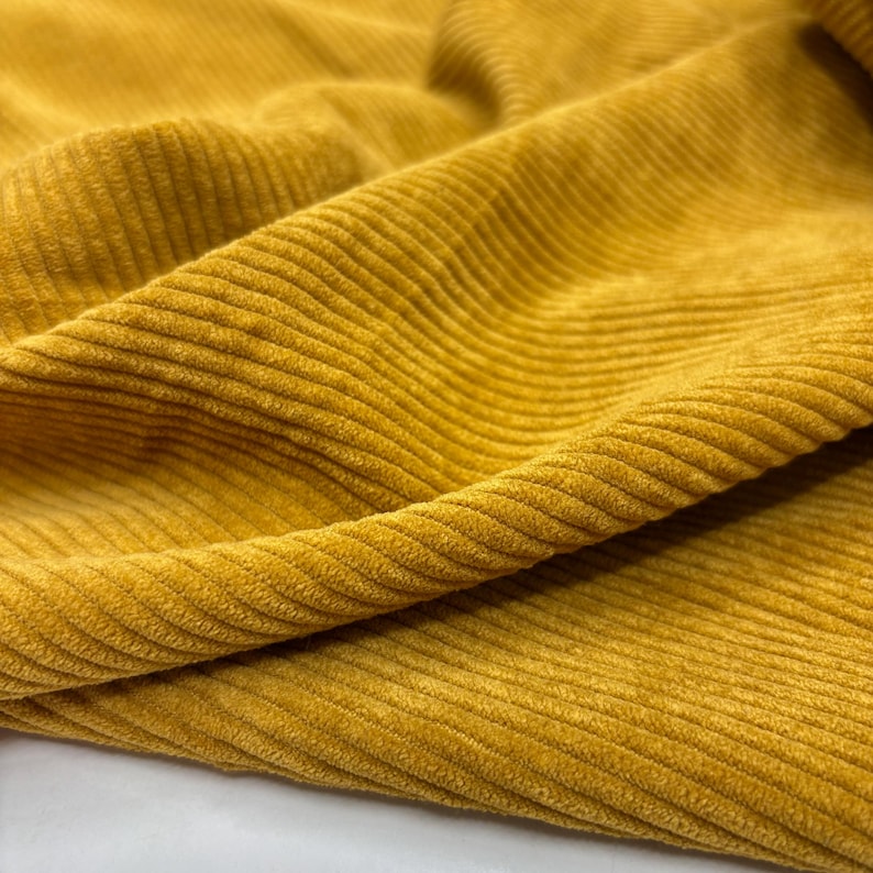 Mustard Corduroy Fabric, Cotton for Dresses & Home Decor