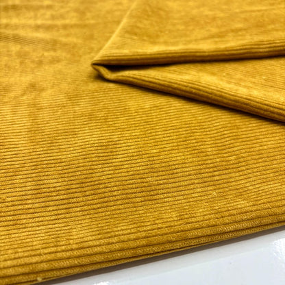 Mustard Corduroy Fabric, Cotton for Dresses & Home Decor - Mustard