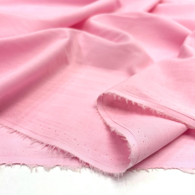 Pink Cotton Lawn Fabric, for Dresses & Blouses - Pink