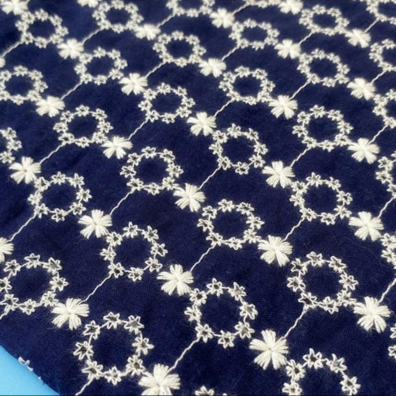 Floral Embroidered Gauze - 6