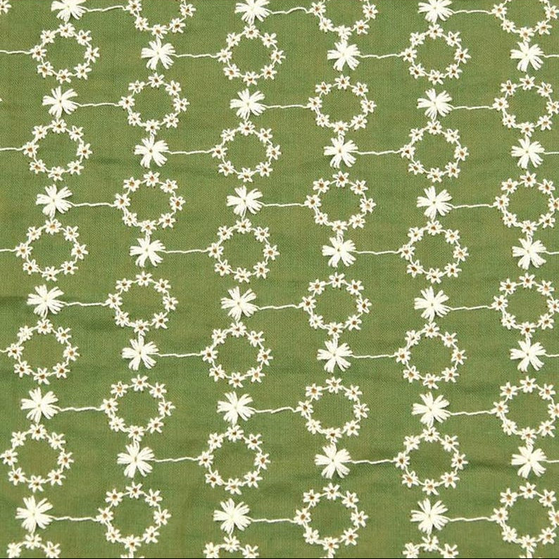 Floral Embroidered Gauze - 11