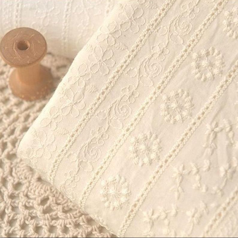 Floral Cotton Eyelet - 7