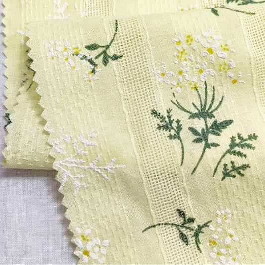 Floral Woven Cotton Jacquard - Pink