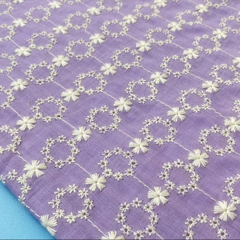 Floral Embroidered Gauze - 12
