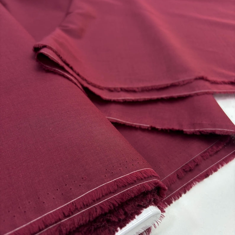Burgundy Cotton Voile Fabric, for Scarves & Dresses