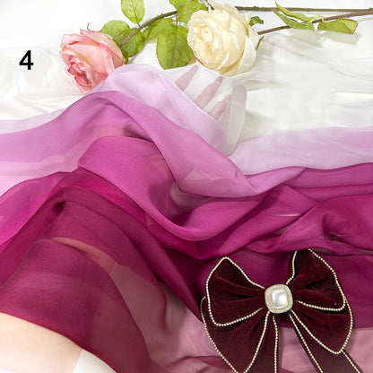 Ombre Chiffon Fabric, Lightweight 2-Tone for Dresses & Scarves - Color 3