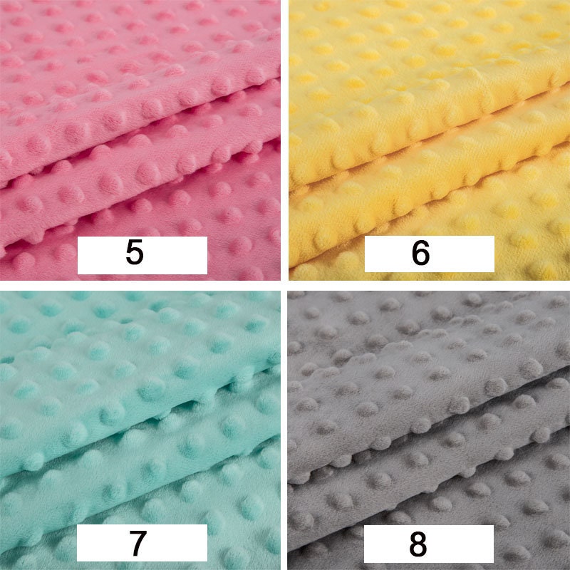 Soft Minky with Small Dots, Dimple Dot Fleece for Baby Blankets - Color 5