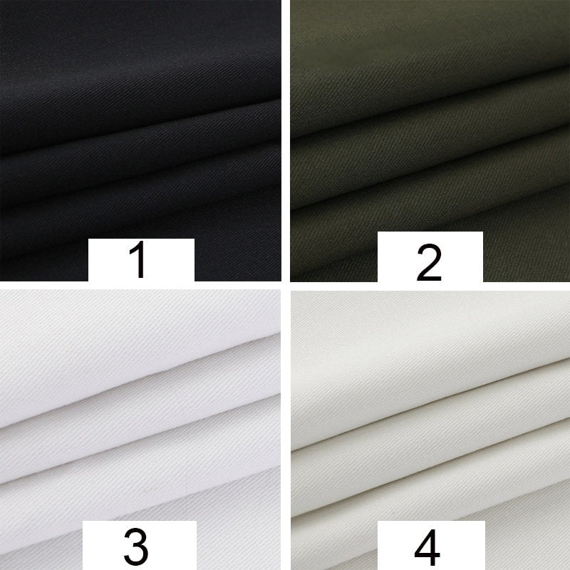 Cotton Twill Fabric, for Pants & Jackets - Black