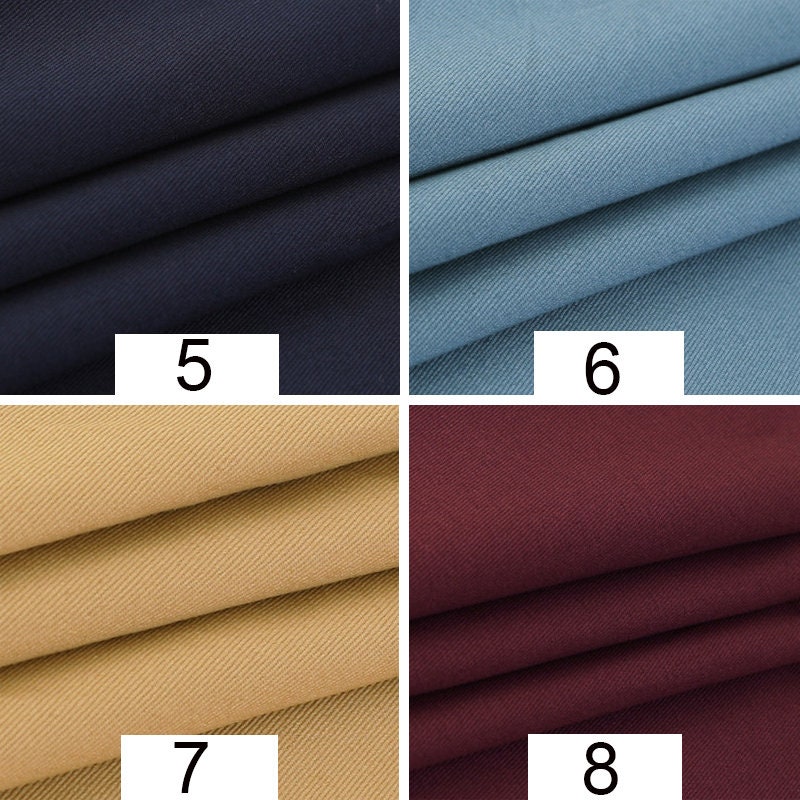 Twill Cotton Fabric, 100% Cotton for Jackets & Bags - Navy Blue