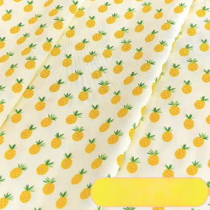 Cotton Twill Fabric, Kids Cartoon Print, for Kids' Bedding, Babywear & Quilts - Cute Pineapple