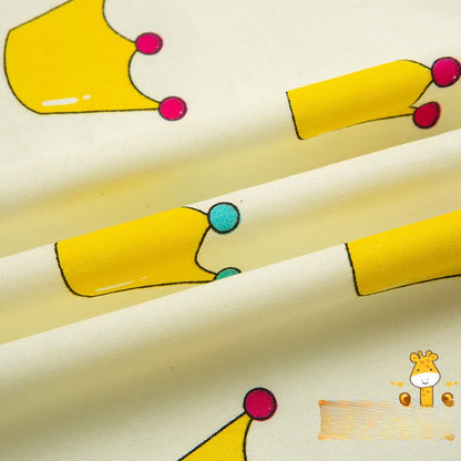 Cotton Twill Fabric, Kids Cartoon Print, for Kids' Bedding, Babywear & Quilts - Queen Crown