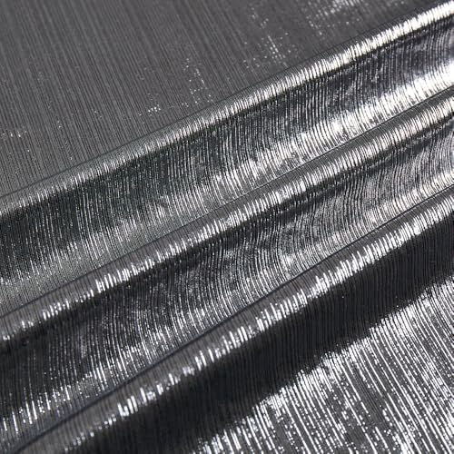 Rib Knit Metallic - Silver Swatch