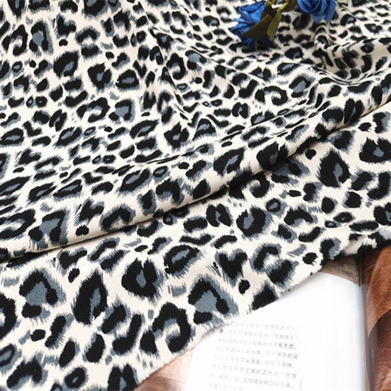 Leopard Print Chiffon Fabric, Sheer Polyester for Dresses & Scarves