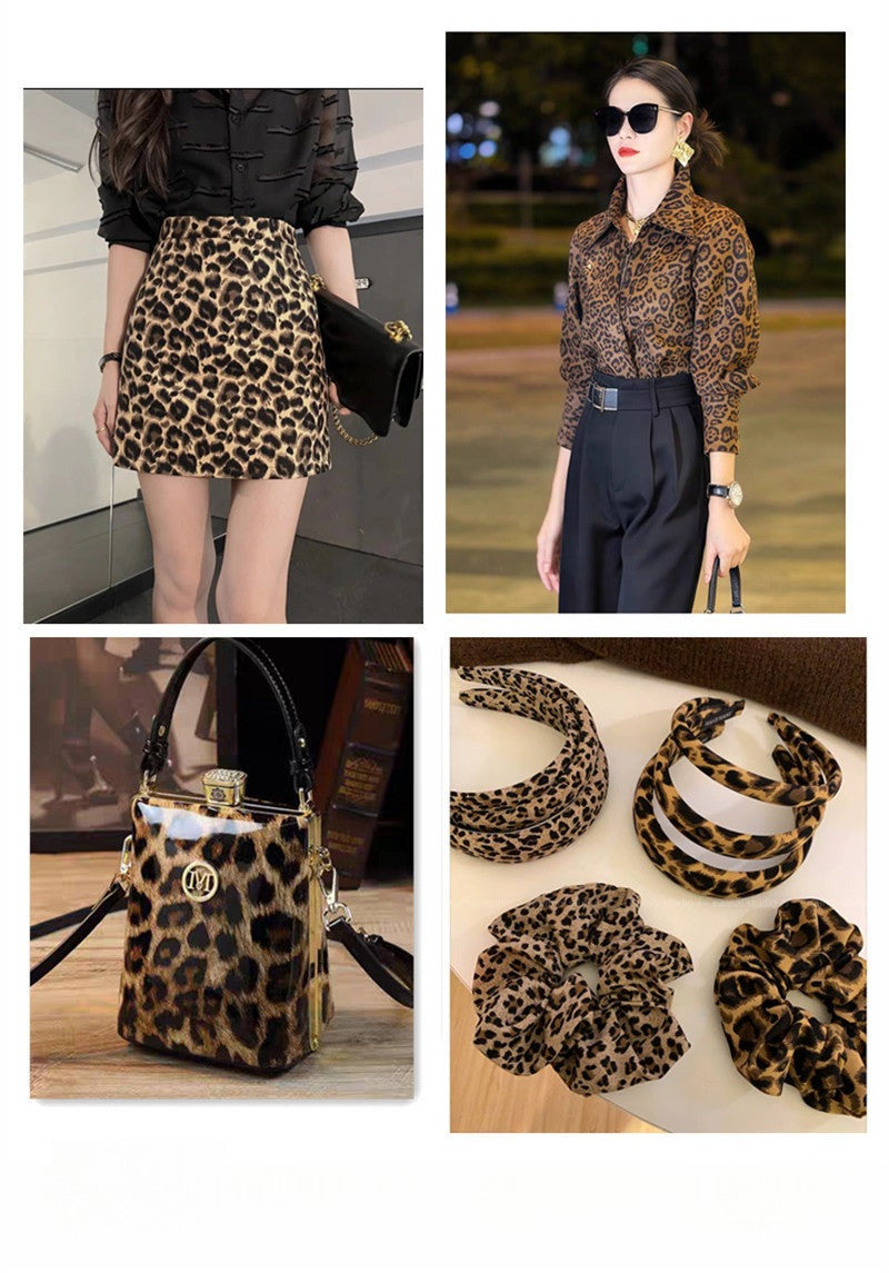 Leopard Print Chiffon Fabric, Sheer Polyester for Dresses & Scarves