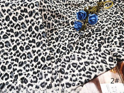 Leopard Print Chiffon Fabric, Sheer Polyester for Dresses & Scarves - Leopard 2