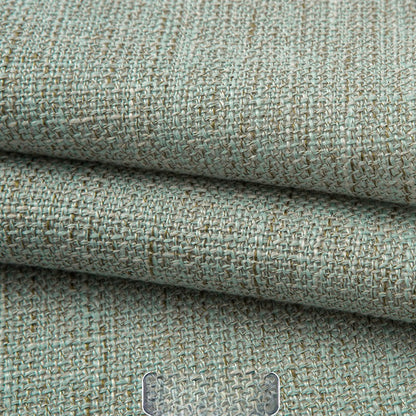 Linen-Look Fabric, Textured Solid, for Sofas, Curtains & Tablecloths - Light Teal