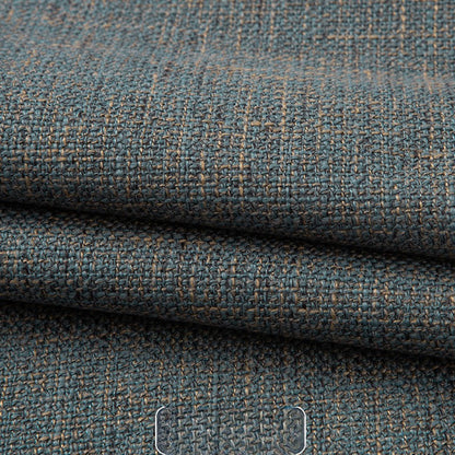 Linen-Look Fabric, Textured Solid, for Sofas, Curtains & Tablecloths - Vintage Blue