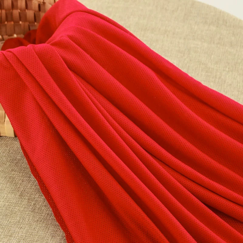 Mesh Fabric, Solid, for Sportswear & Linings, 57 in Wide - Scarlet