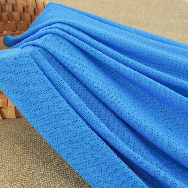 Mesh Fabric, Solid, for Sportswear & Linings, 57 in Wide - Blue