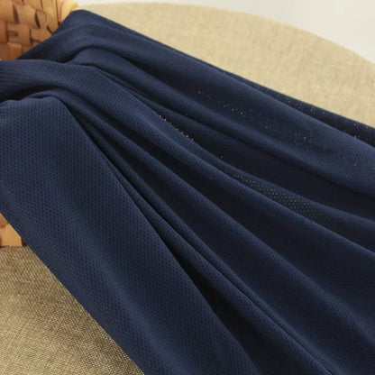 Mesh Fabric, Solid, for Sportswear & Linings, 57 in Wide - Navy