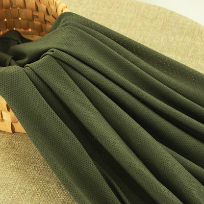 Mesh Fabric, Solid, for Sportswear & Linings, 57 in Wide - Army Green
