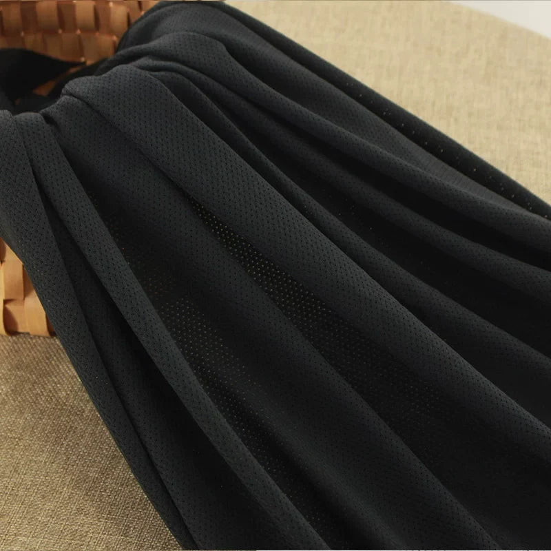 Mesh Fabric, Solid, for Sportswear & Linings, 57 in Wide - Black