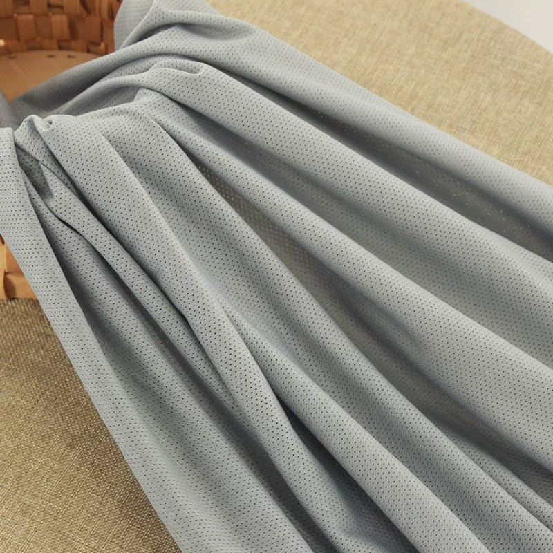 Mesh Fabric, Solid, for Sportswear & Linings, 57 in Wide - Medium Grey