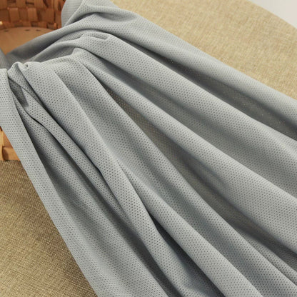 Mesh Fabric, Solid, for Sportswear & Linings, 57 in Wide - Medium Grey
