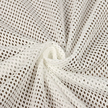 Mesh Fabric, Solid, for Sportswear & Linings, 57 in Wide - White