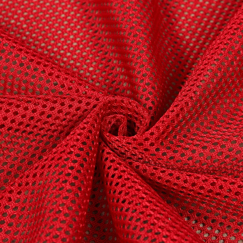 Mesh Fabric, Solid, for Sportswear & Linings, 57 in Wide - Red