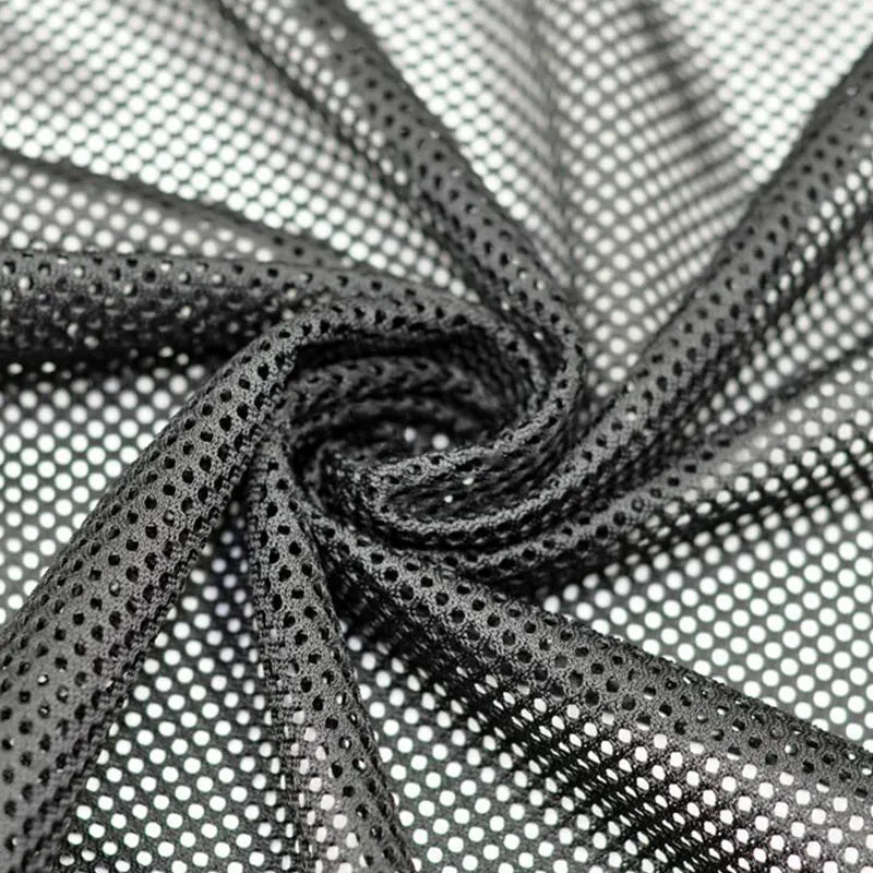 Mesh Fabric, Solid, for Sportswear & Linings, 57 in Wide - Black