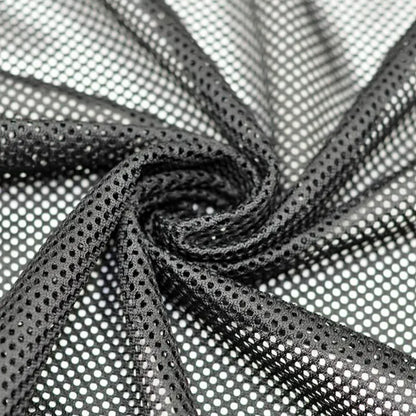 Mesh Fabric, Solid, for Sportswear & Linings, 57 in Wide - Black
