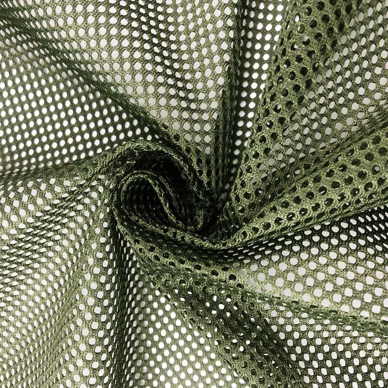 Mesh Fabric, Solid, for Sportswear & Linings, 57 in Wide - Army Green