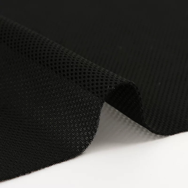 Mesh Fabric, Solid, for Sportswear & Linings, 57 in Wide - Black