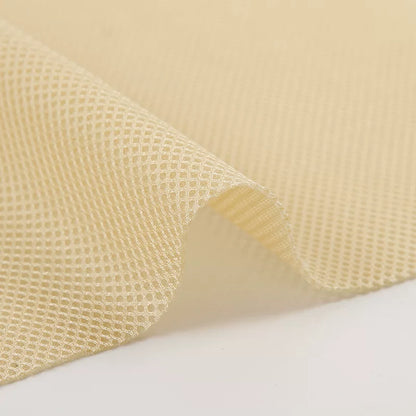 Mesh Fabric, Solid, for Sportswear & Linings, 57 in Wide - Cream Yellow