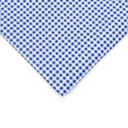 Mini Grid Polyester Fabric, Small Plaid Cloth for Shirts & Curtains - Deep Blue
