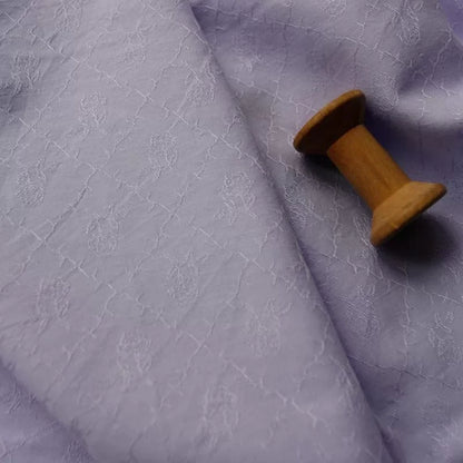 Mirror Rose Jacquard Cotton, Woven for Apparel, 55 in Wide - Purple Mirror Rose