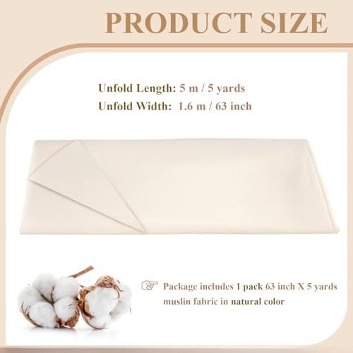 Muslin Fabric, for Baby Wear & Summer Dresses, 59 in Wide